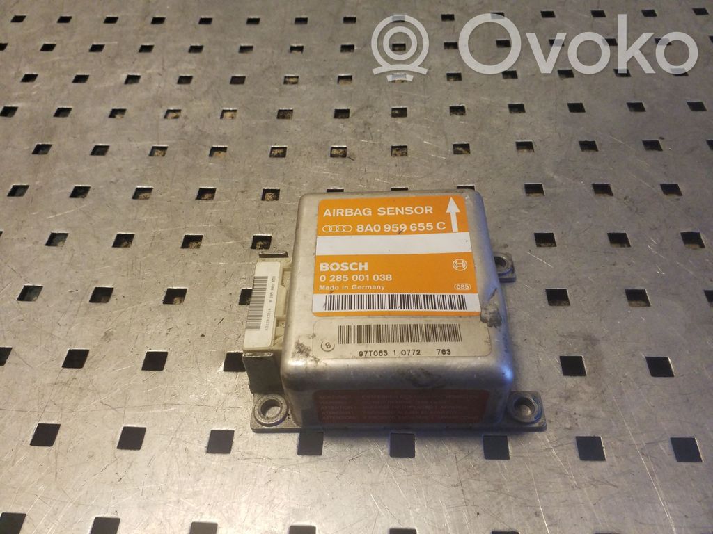 Unitate/modul de comandă airbaguri   8A0959655C,0285001038
