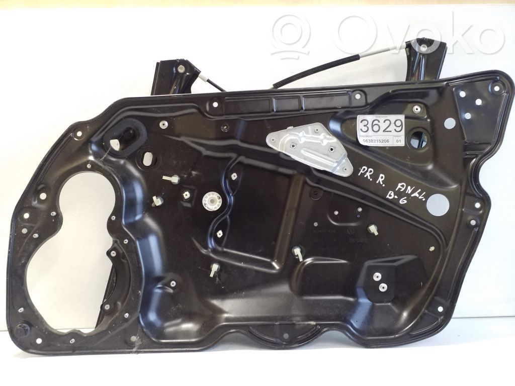 Volkswagen PASSAT B6 Mechanizm podnoszenia szyby przedniej bez silnika 