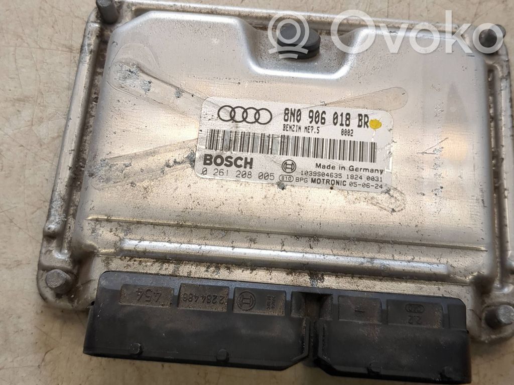Engine control unit/module   8N0906018BR,1039S04635,0261208005