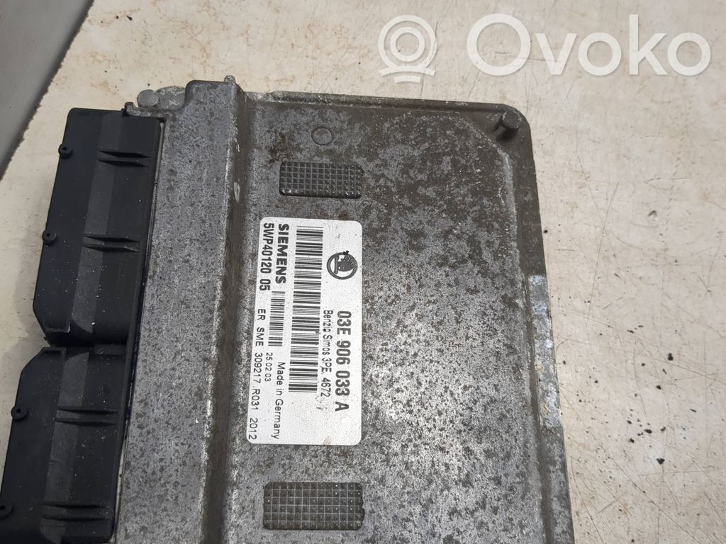 Engine control unit/module   03E906033A,5WP4012005,3P4672