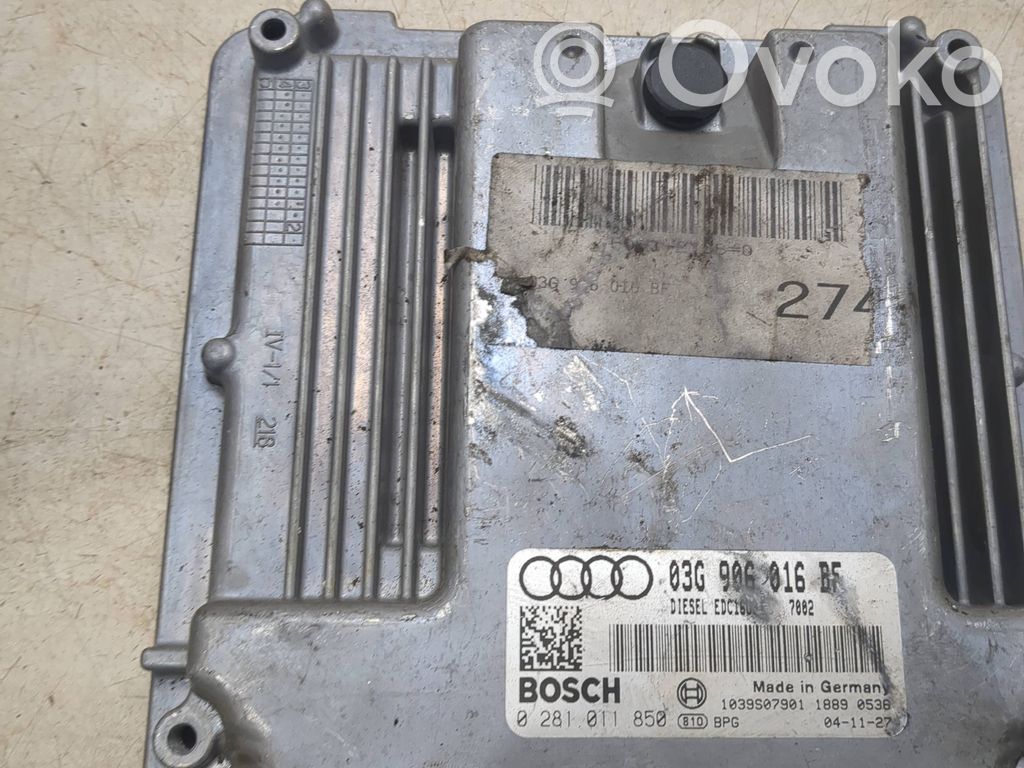Engine control unit/module   03G906016BF,1039S07901,0281011850