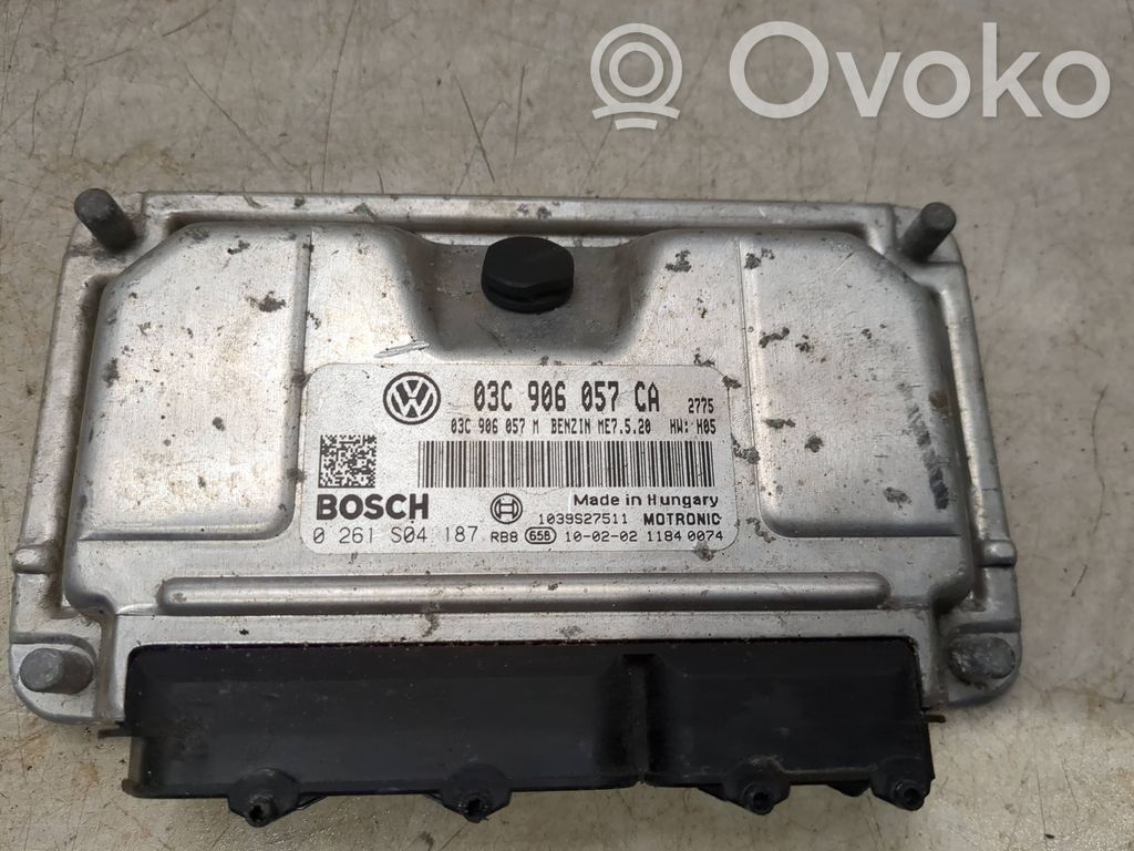 Sterownik / Moduł ECU   03C906057CA,03C906057M,0261S04187
