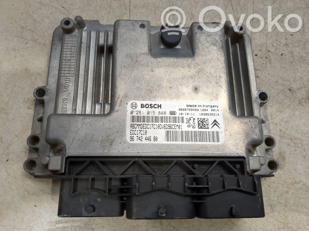 Engine control unit/module   9666729480,9674244680,0281015848