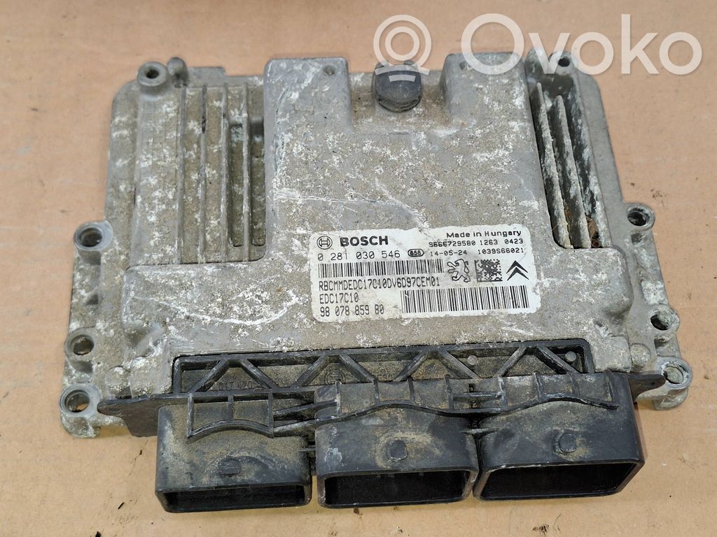 Engine control unit/module   9666729580,9807885980,0281030546