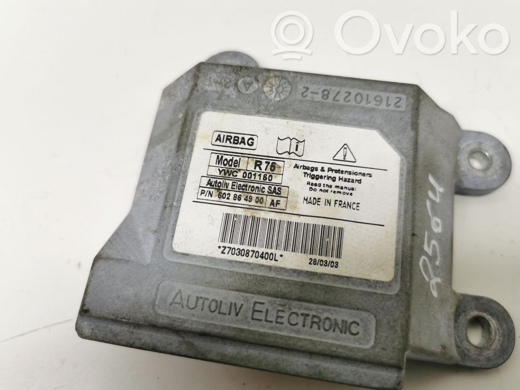 MG ZT - ZT-T Airbag control unit/module 