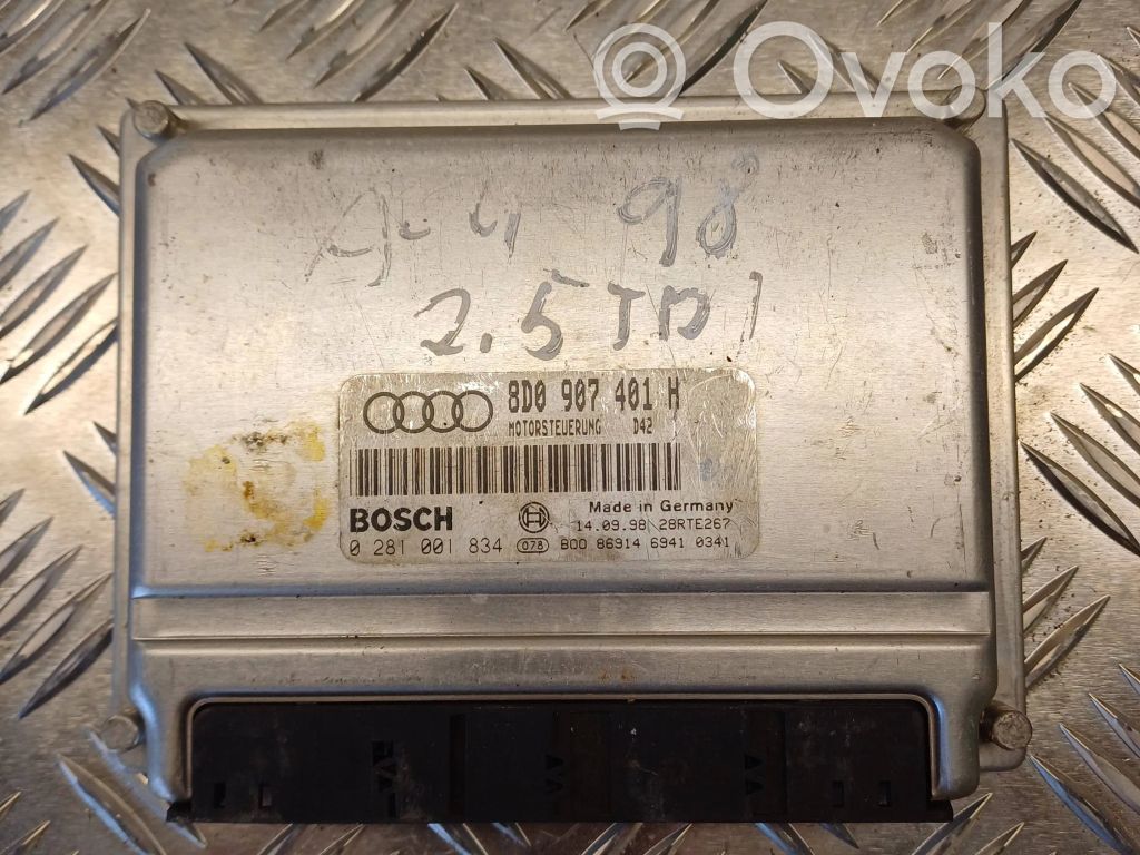 Engine control unit/module   0281001834,8D0907401H,28RTE267