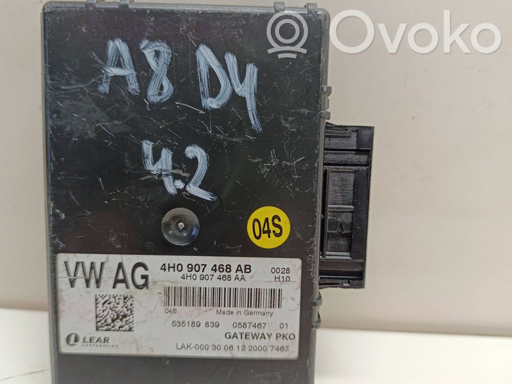 Audi A8 S8 D4 4H Módulo de control Gateway 