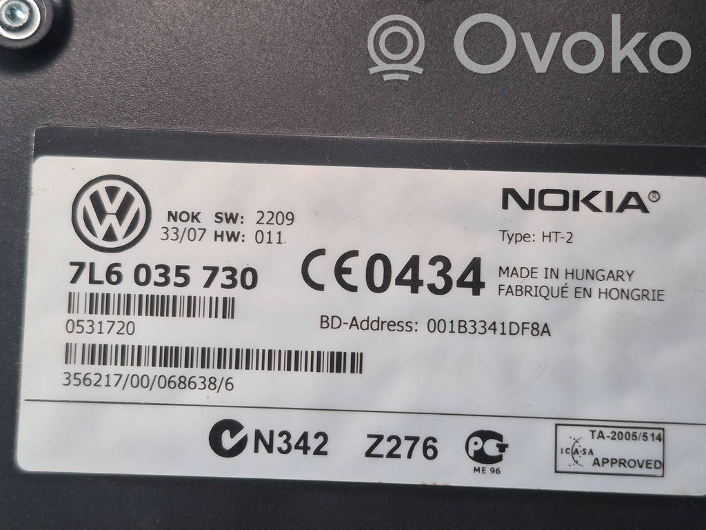 Bluetooth control unit module   7L6035730,001B3341DF8A,0531720,N342Z276