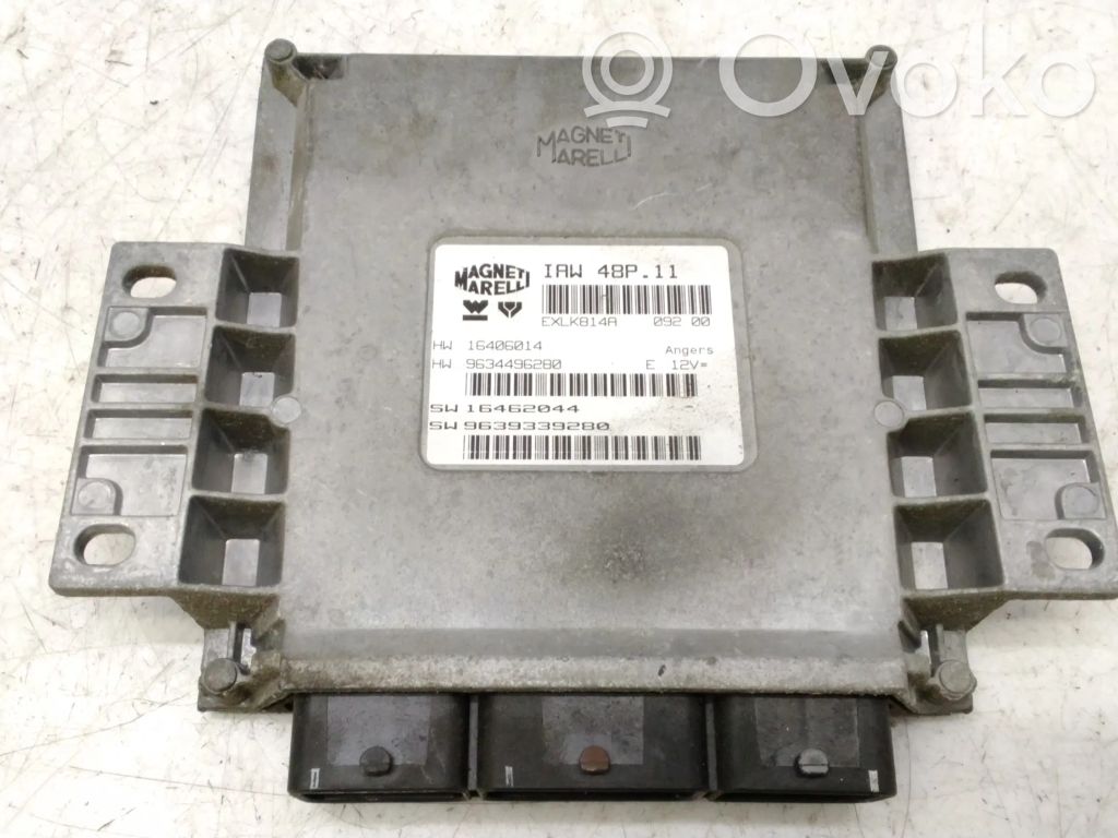 Engine control unit/module   16406014,9634496280,9639339280,09200,16462044,EXLK814A,IAW48P11