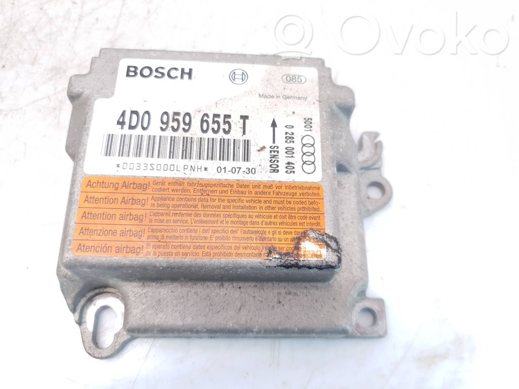 Audi A8 S8 D2 4D Turvatyynyn ohjainlaite/moduuli