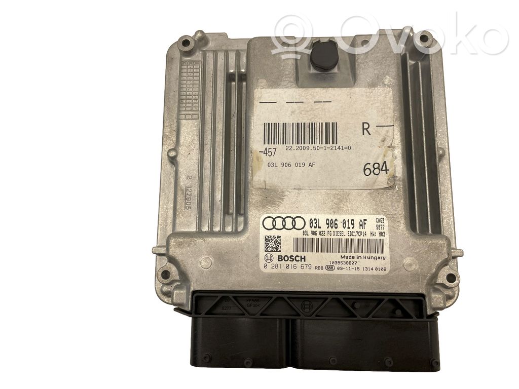 Engine control unit/module   03L906019AF,EDC17CP14,CAGB