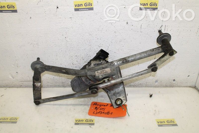 Peugeot 206 Tringlerie et moteur d'essuie-glace avant 