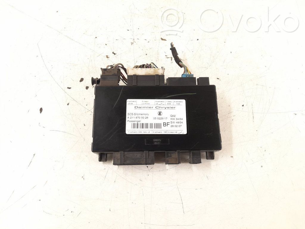 Mercedes-Benz GL X164 Module de commande de siège 