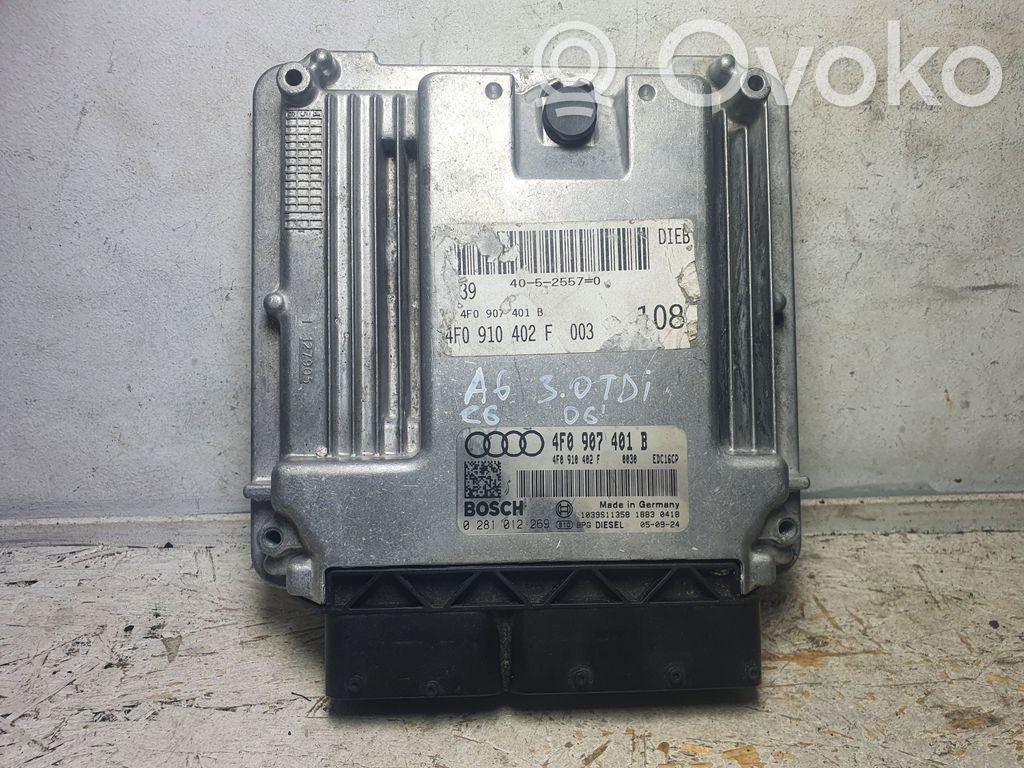 Engine control unit/module   4F0907401B,0281012269,4F0910402F