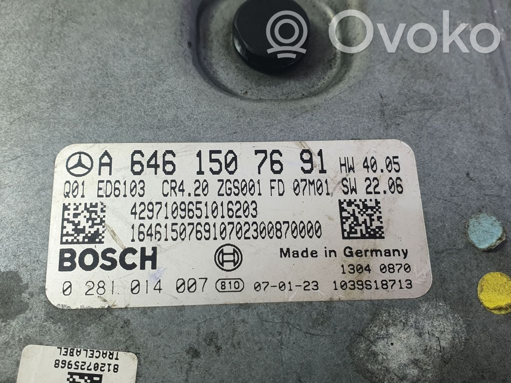 Mercedes-Benz Vito Viano W639 Engine control unit/module 