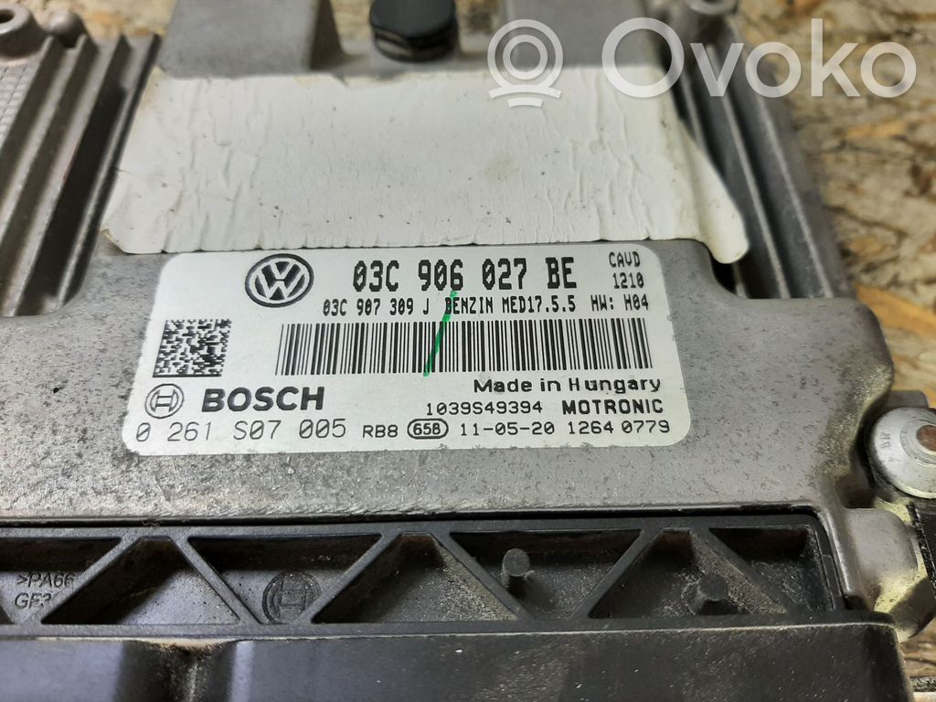 Engine control unit/module ECU   03C906027BE,03C906027BE,0261S07005