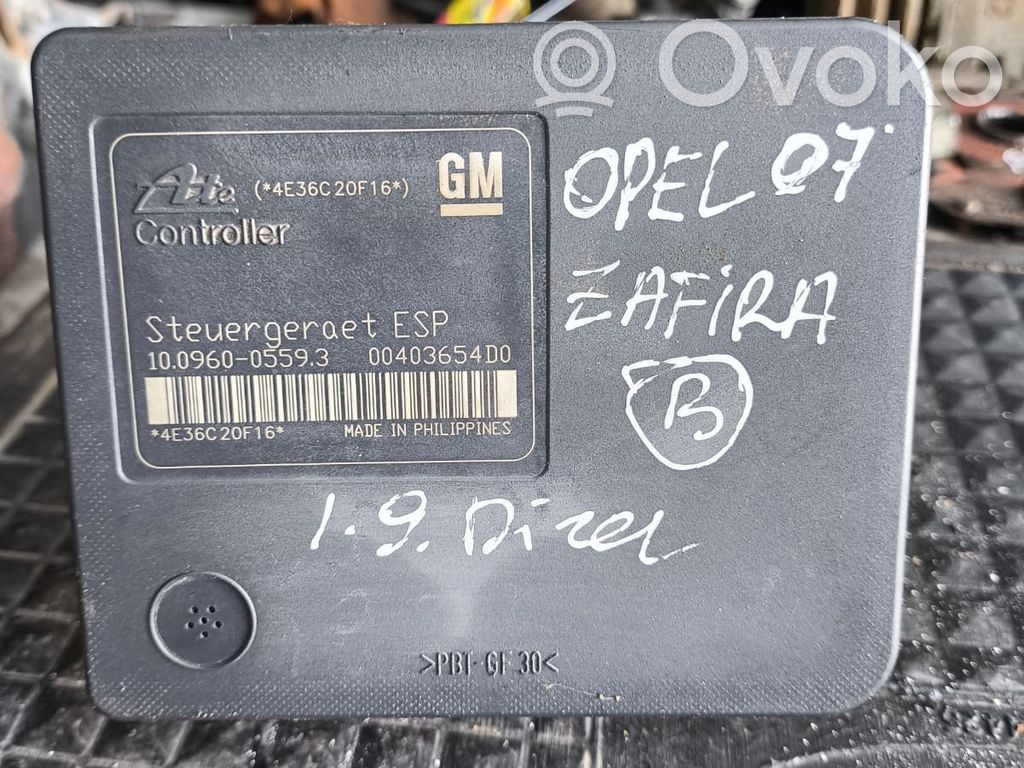 Opel Zafira B ABS Pump 