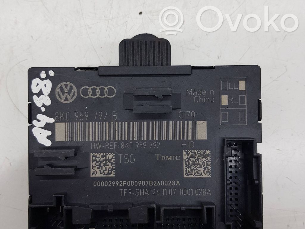 Audi A4 S4 B8 8K Door control unit/module 