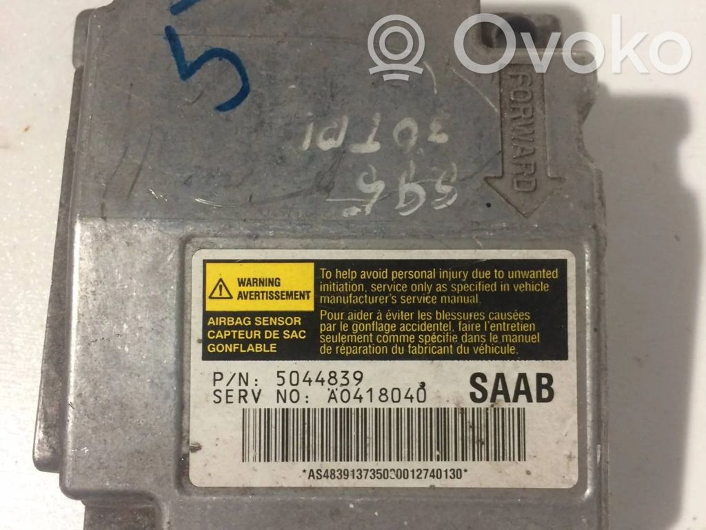 Saab 9-5 Unidad de control/módulo del Airbag 