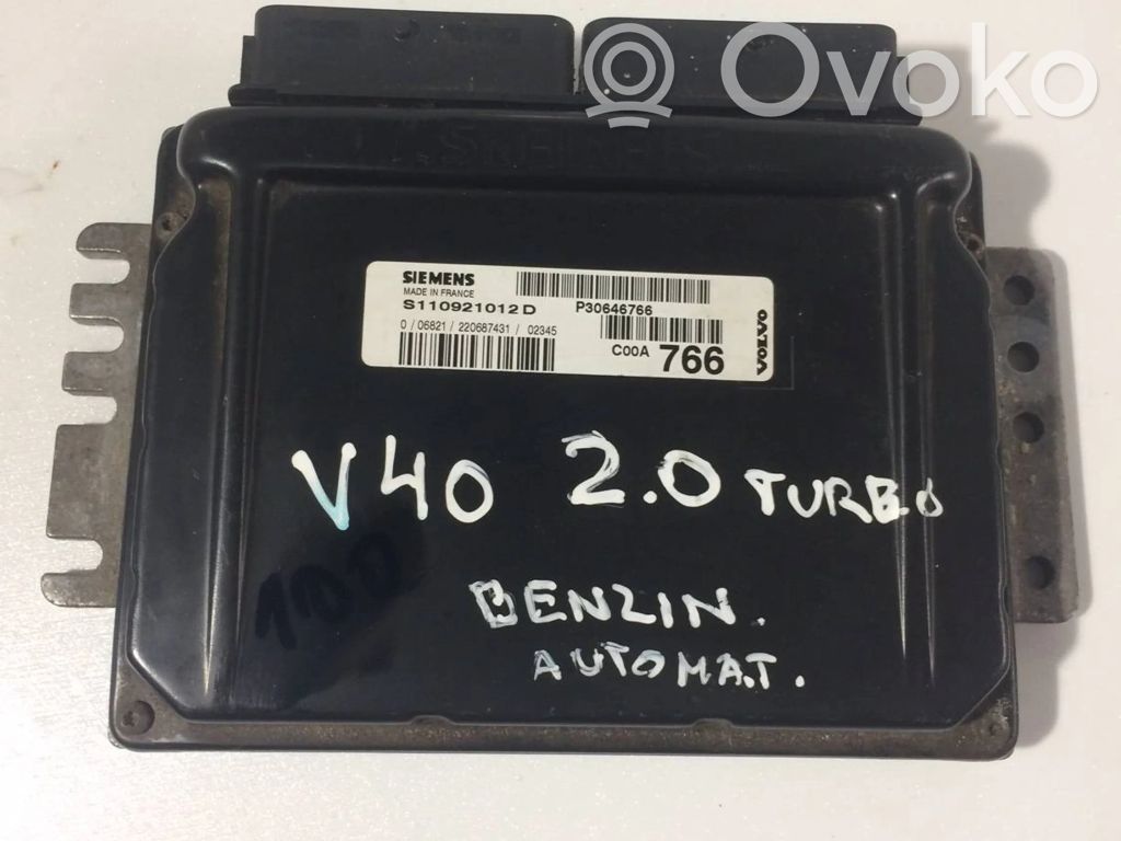 Engine control unit/module ECU   P30646766,S110921012D