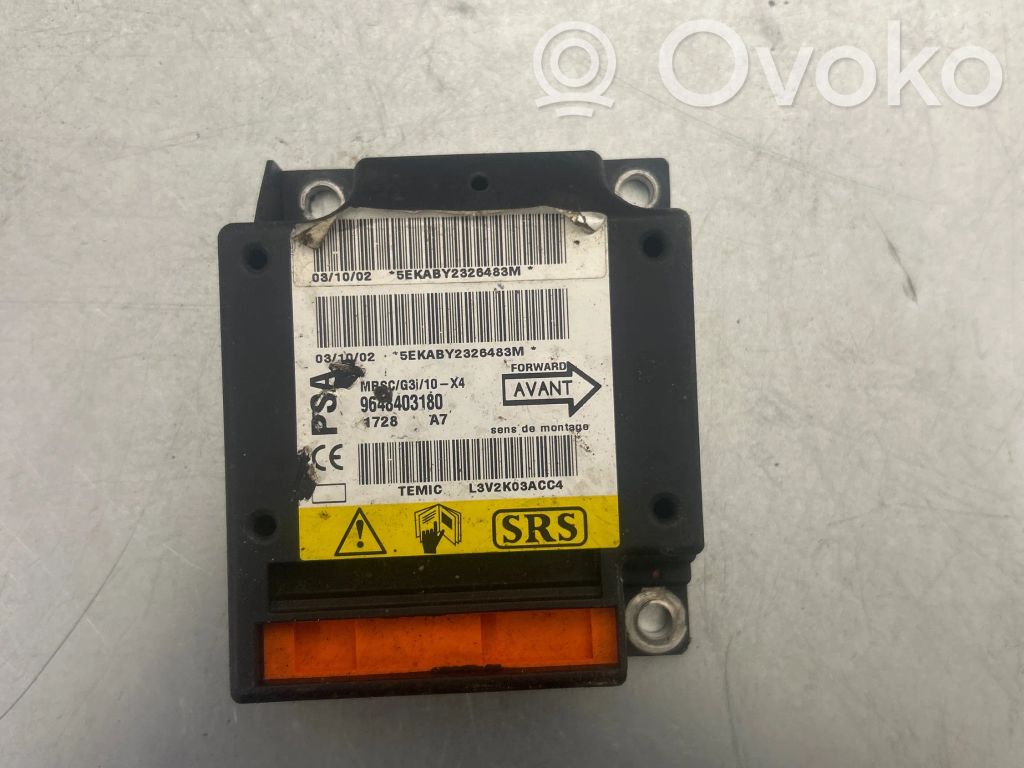 Airbag control unit/module   9648403180,L3V2K03ACC4,5EKABY2326483M