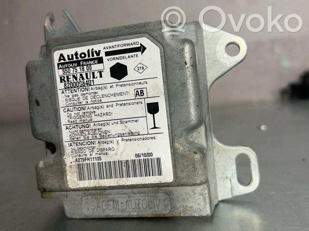 Renault Scenic I Airbag control unit/module 