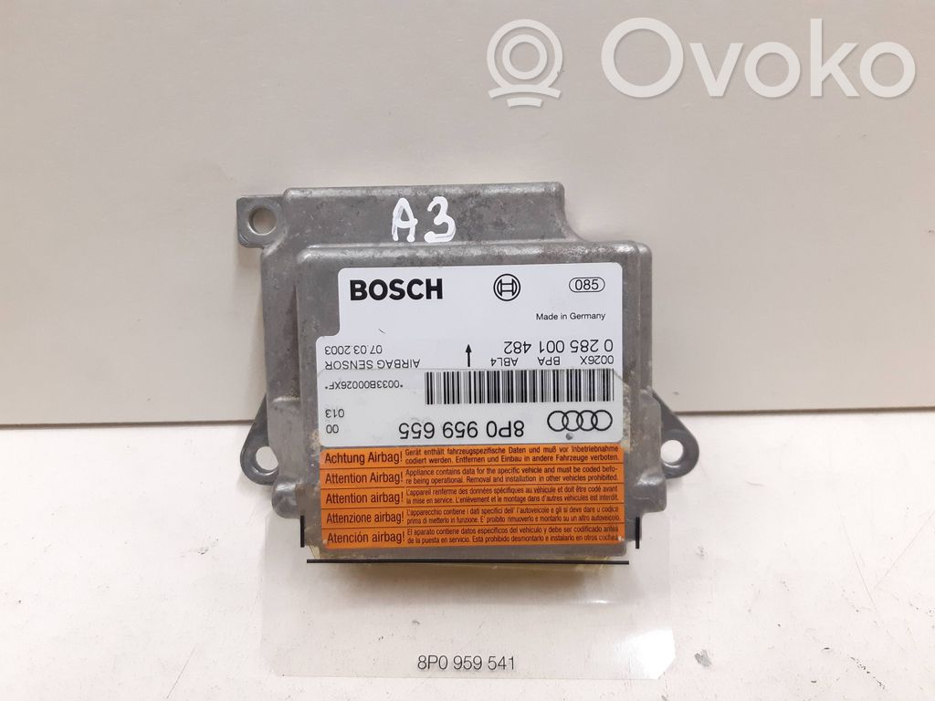 Audi A3 S3 8P Airbag control unit/module 