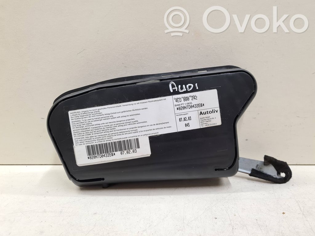 Audi A8 S8 D3 4E Sėdynės oro pagalvė 