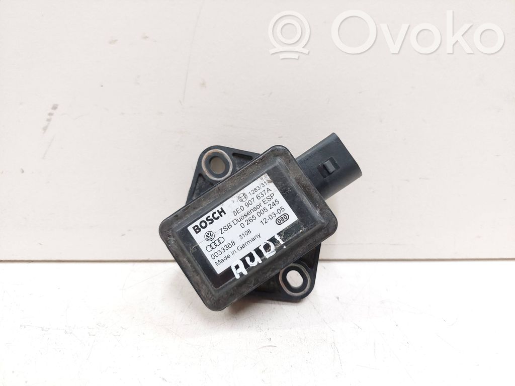 ESP Drehratensensor Querbeschleunigungssensor   8E0907637A,0265005245