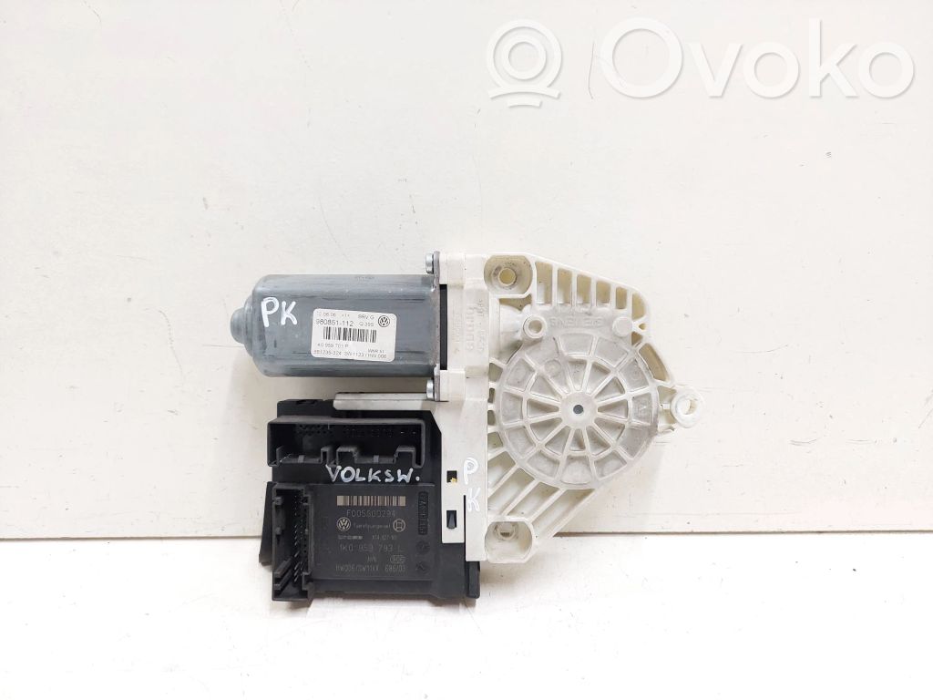 Volkswagen PASSAT B6 Silnik regulatora szyby drzwi przednich 