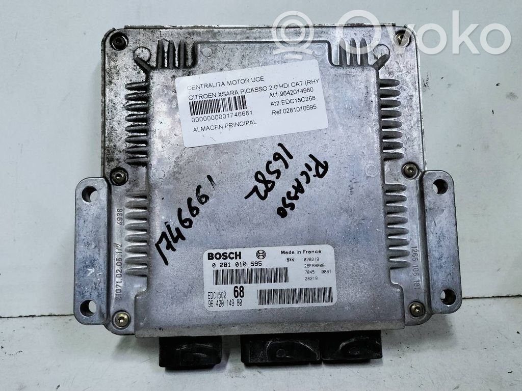 Engine control unit/module   0281010595,9642014980,EDC15C268