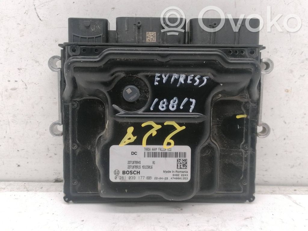 Unidad de control/módulo del motor   0281039177,237107894S,237107891S