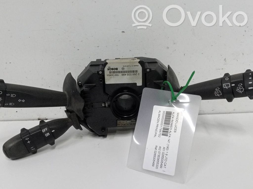 Interruptor de control del panel de luces   0265005499,0265005499,07353655320