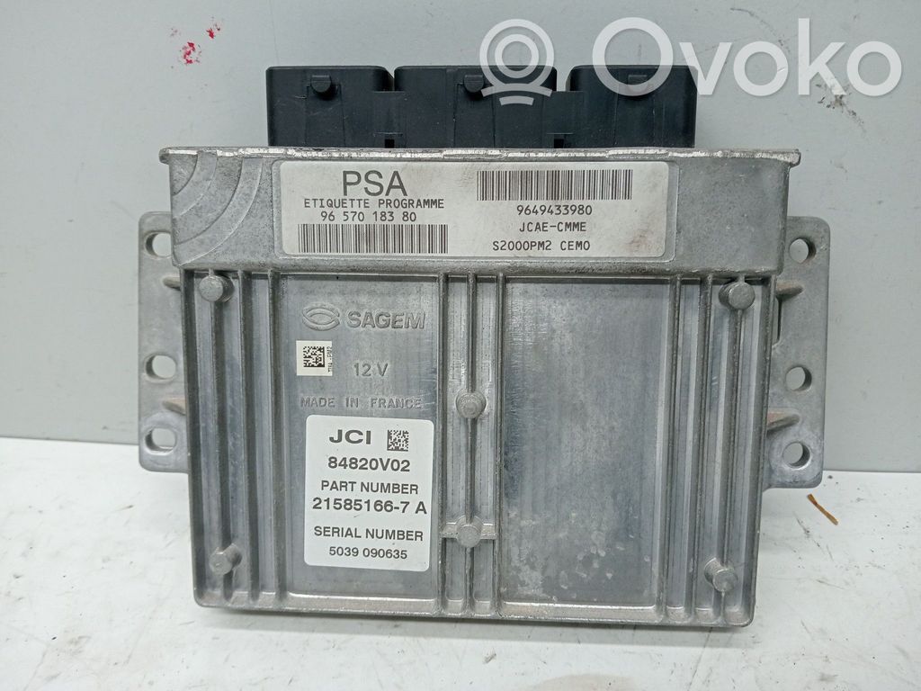 Engine control unit/module   9657018380