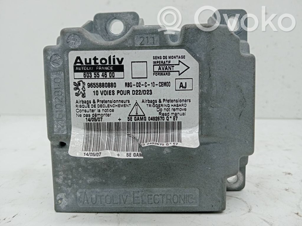 Module de contrôle airbag   9655880880