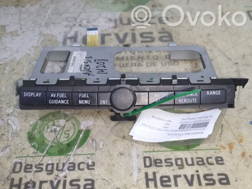 Toyota Avensis T250 Interruptor de control multifunción 