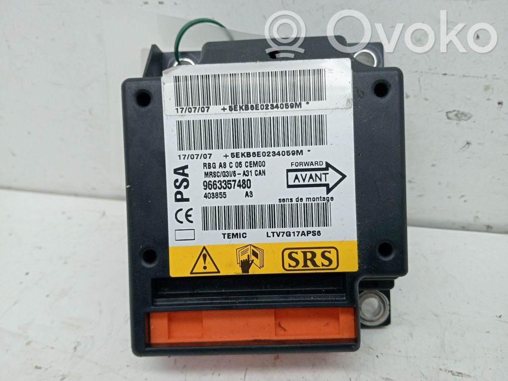 Unidad de control/módulo del Airbag   9663357480