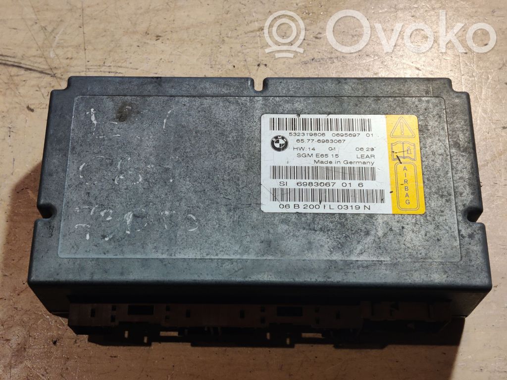 BMW 7 E65 E66 Unidad de control/módulo del Airbag 