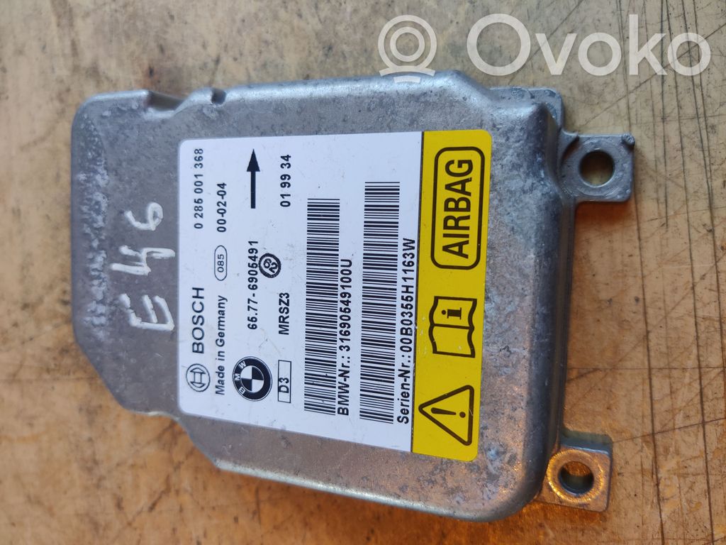 BMW 3 E46 Unidad de control/módulo del Airbag 