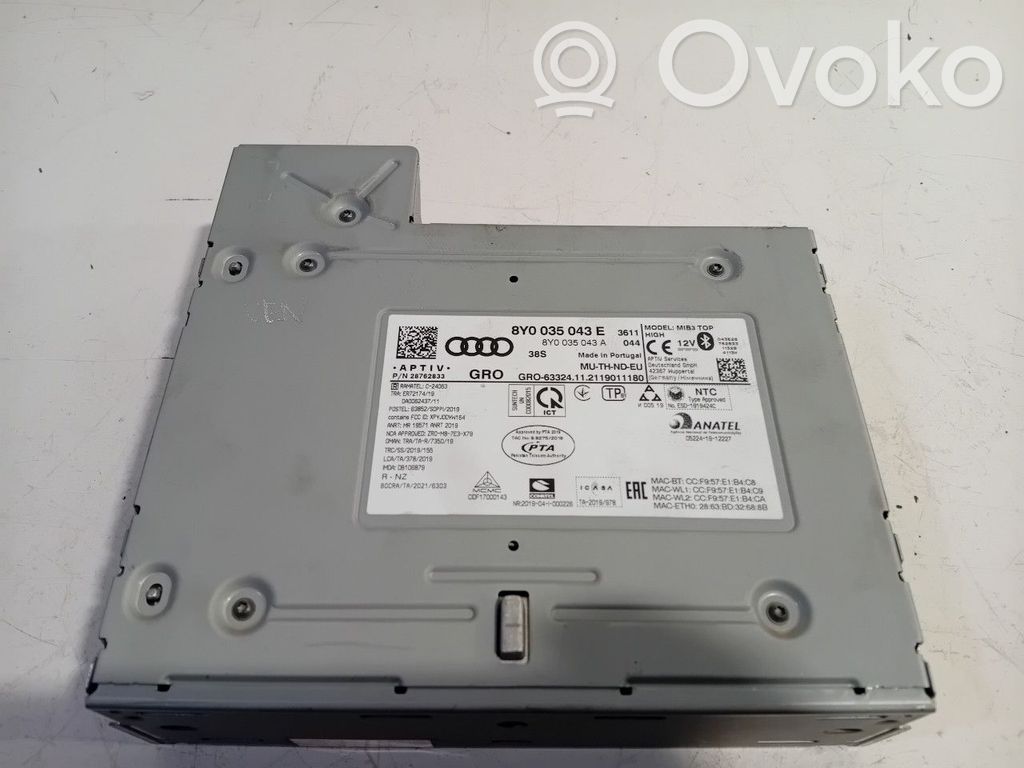Audi RS3 8Y Central console control unit 