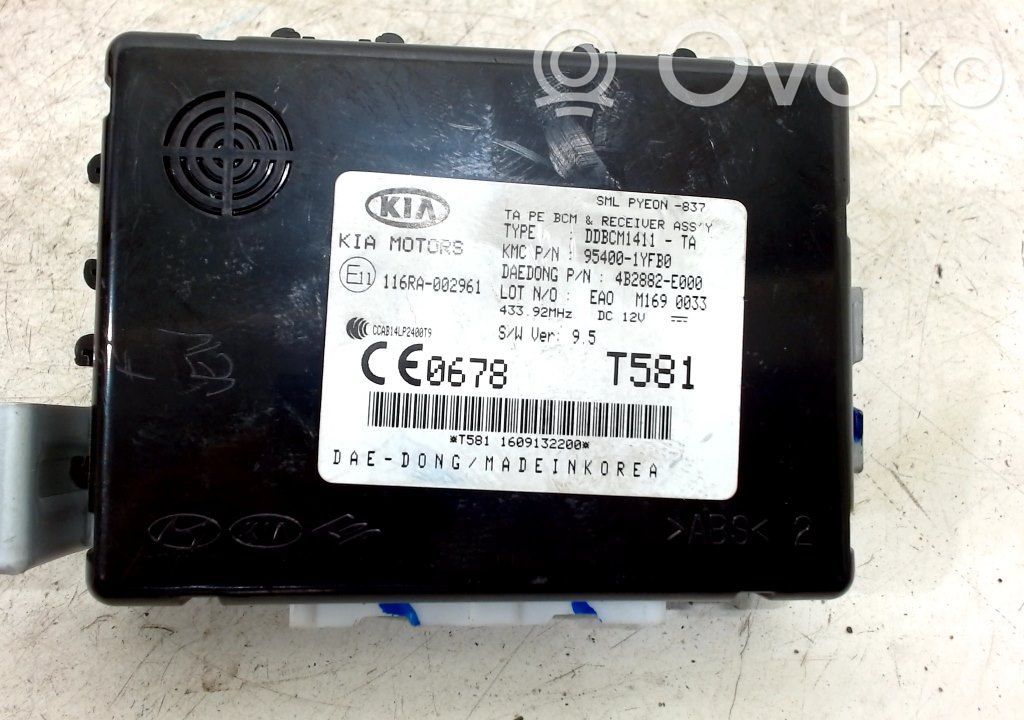 KIA Picanto Module de contrôle carrosserie centrale 