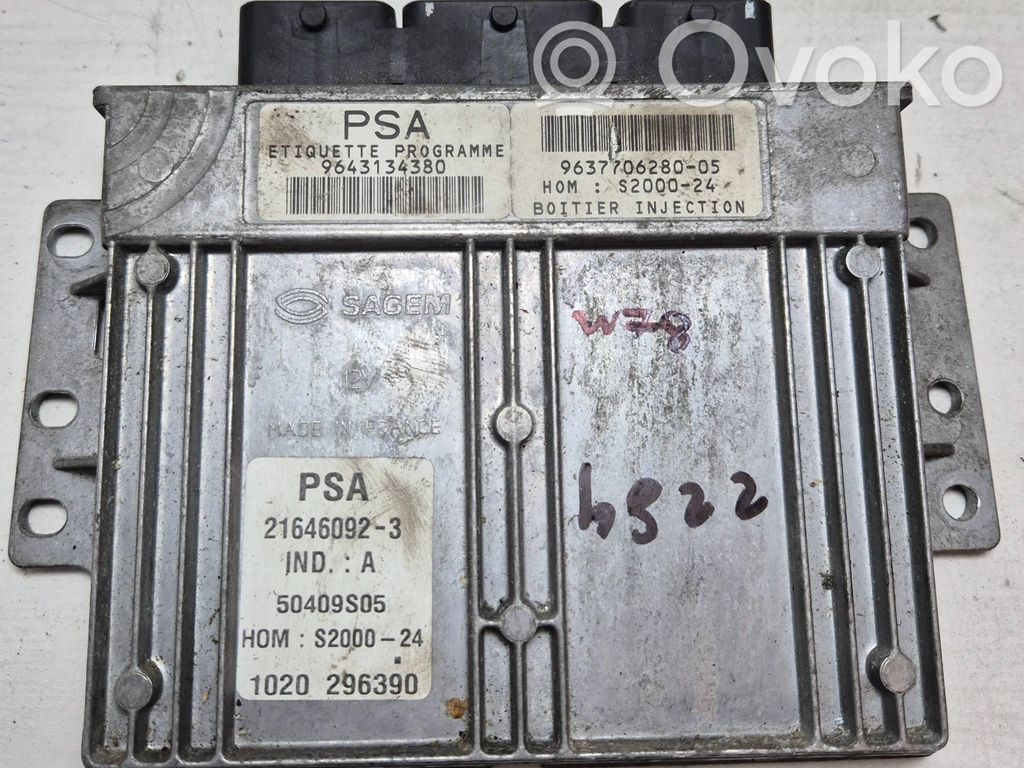 Unidad de control/módulo del motor   9643134380,9637706280