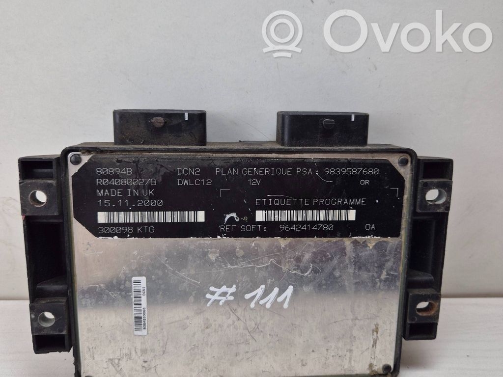 Citroen Berlingo Engine control unit/module 