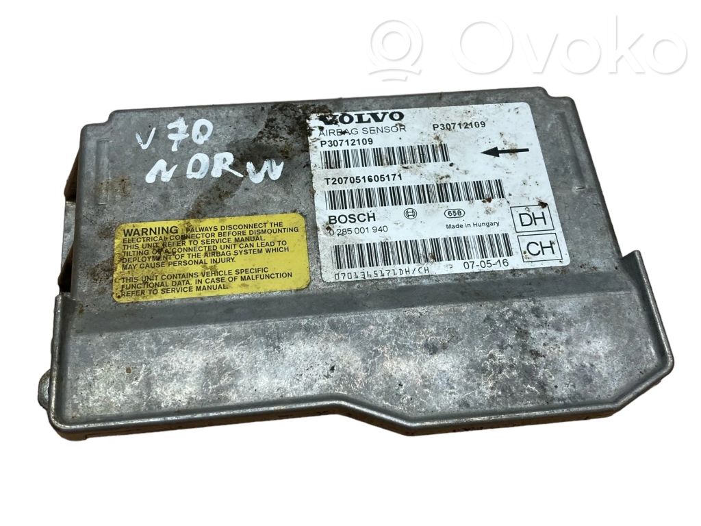 Airbag control unit/module   P30712109,0285001940,T207051605171