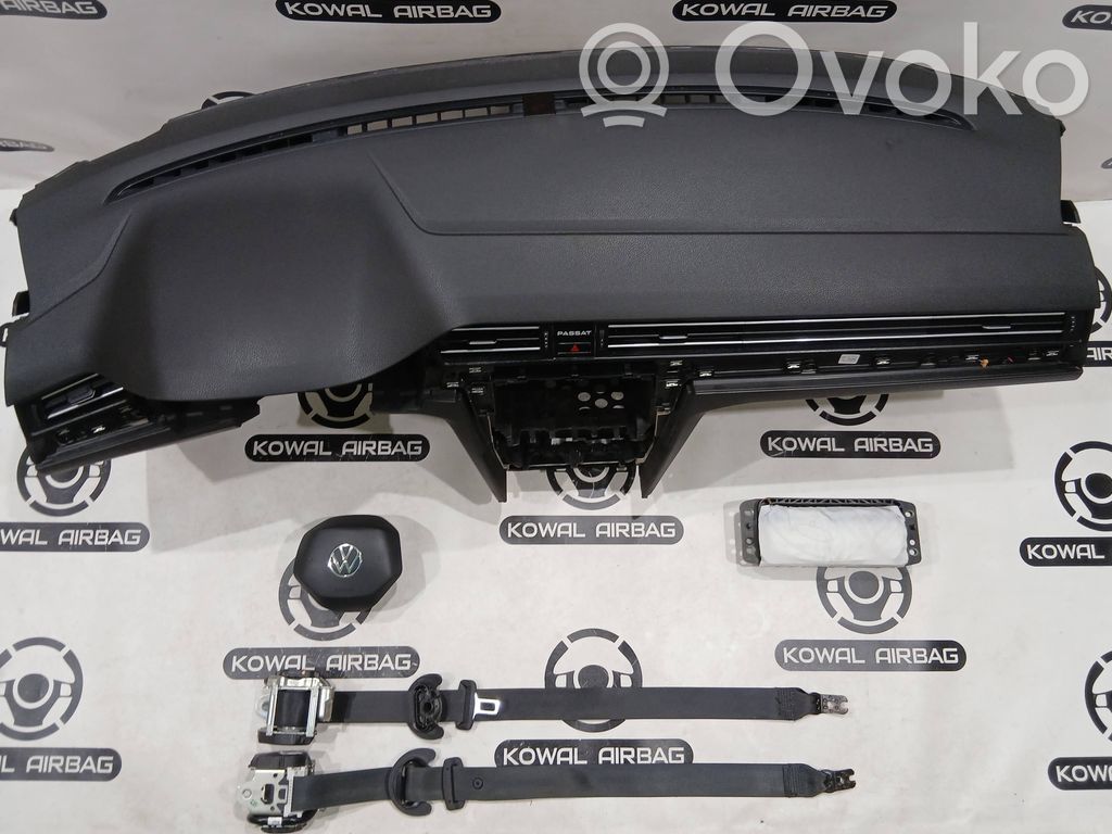 Volkswagen PASSAT B8 Zestaw poduszek powietrznych z panelem 