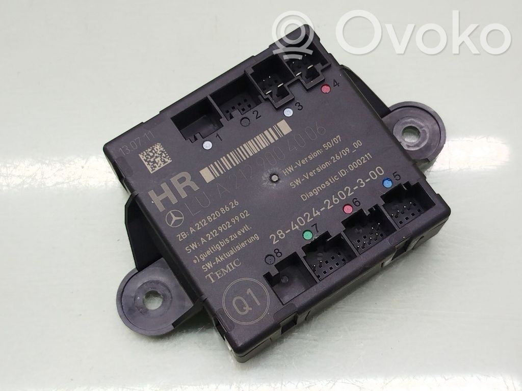 Mercedes-Benz E A207 Alte unități/module de control 