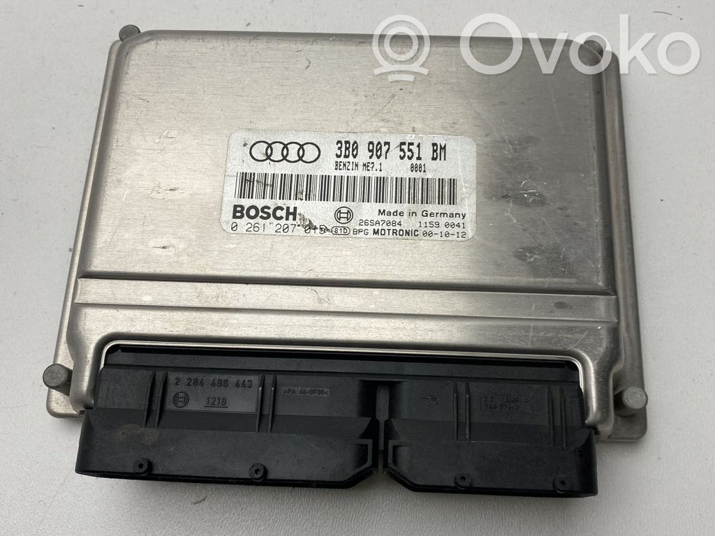 Engine control unit/module   3B0907551BM,3B0907551BM,0261207015