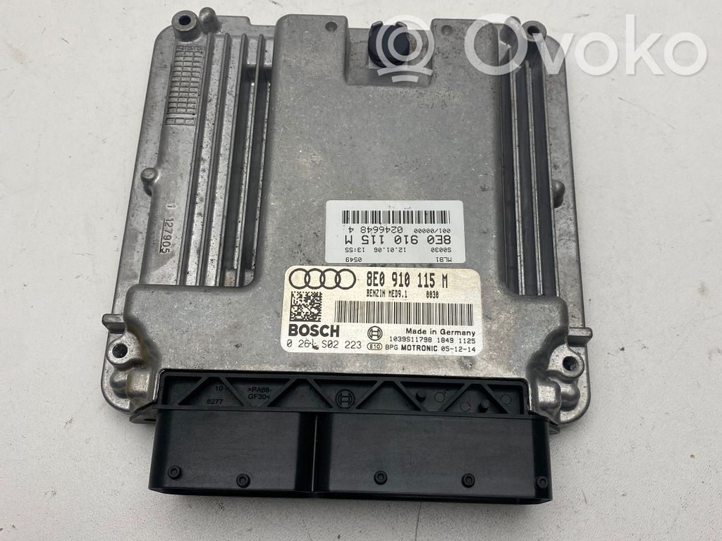 Engine control unit/module   8E0910115M,0261S02223