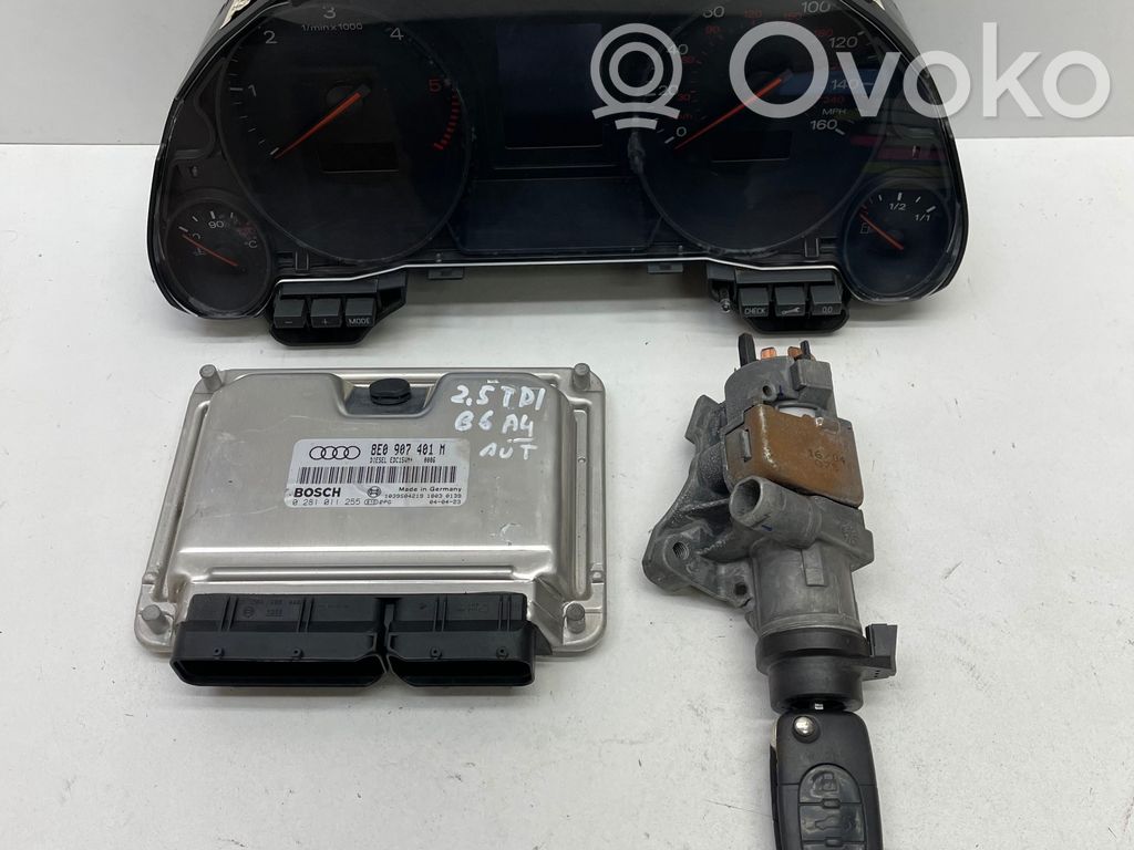 Komputer / Sterownik ECU i komplet kluczy   8H0920950F,0263642022,8141180143,0281011255,4B0905851F,8E0907401M,8Z0837231D