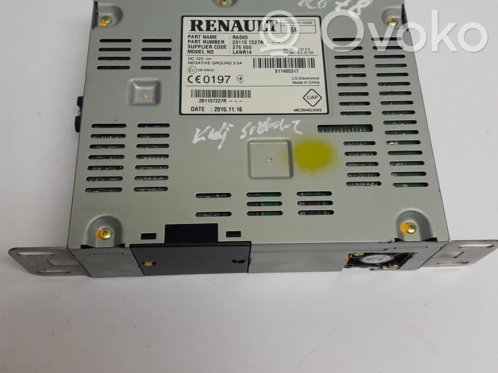 Renault Kadjar Radio/CD/DVD/GPS head unit 